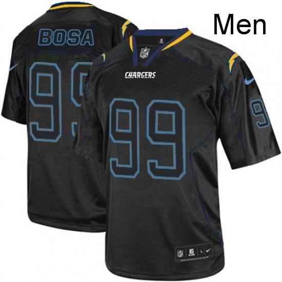 Men Nike Los Angeles Chargers 99 Joey Bosa Elite Lights Out Black NFL Jersey